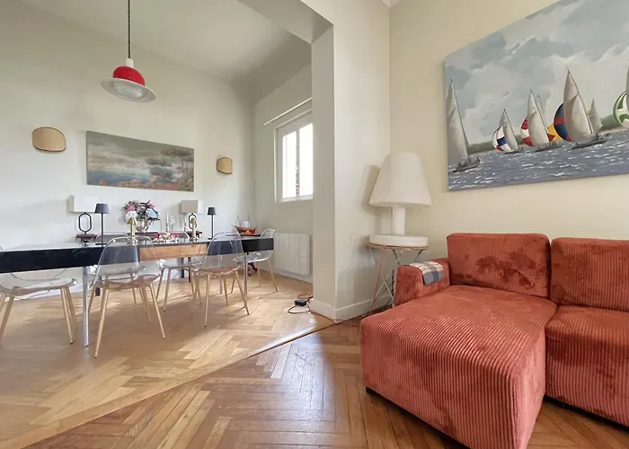 : 8 Pers, Proche Plage, Jardin, Parking, Wifi - Fr-1-474-275 شقة *